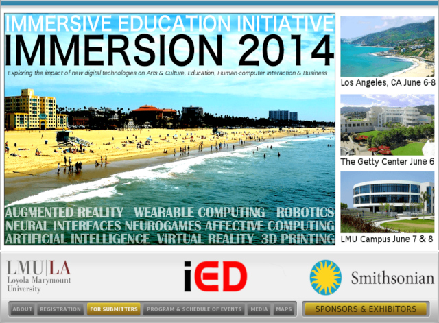 IMMERSIVE EDUCATION LOS ANGELES 2014 SUMMIT BANNER : IMMERSIVE EDUCATION